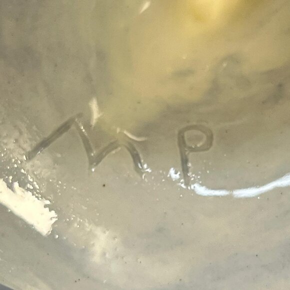 Vintage Art Pottery Tall Coffee Tea Pot White Hand Painted Floral 11 Inch - Picture 4 of 4